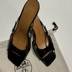 Hermes slip on heels